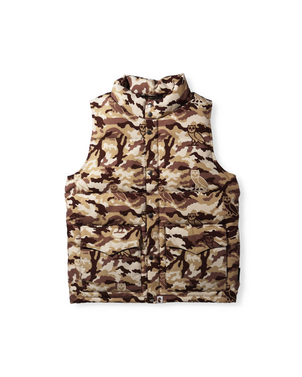 Gilet Bape X OVO Woodland Camo Beige Homme | BNB-87335844