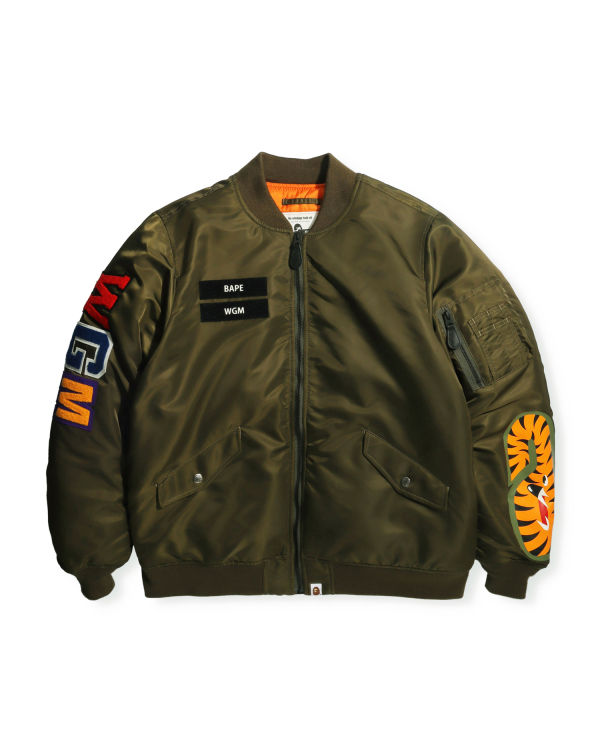 Vestes Bape Shark Loose Fit Ma-1 M Bomber Vert Homme | ANB-11546803