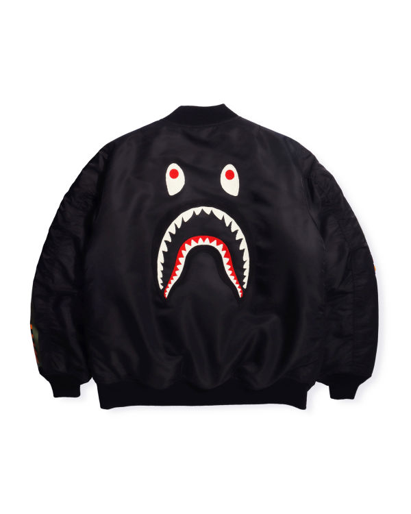 Vestes Bape Shark Loose Fit Ma-1 M Bomber Noir Homme | UQX-08914276