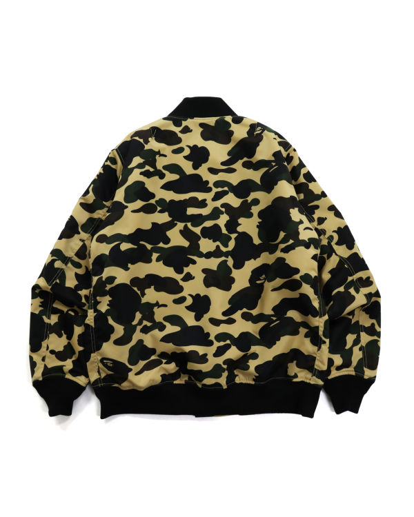 Vestes Bape 1st Camo Nylon Twill MA-1 Jaune Homme | AAQ-97259426