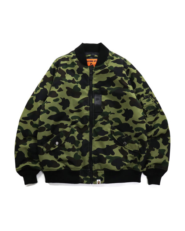 Vestes Bape 1st Camo Nylon Twill MA-1 Vert Homme | UXU-79867520