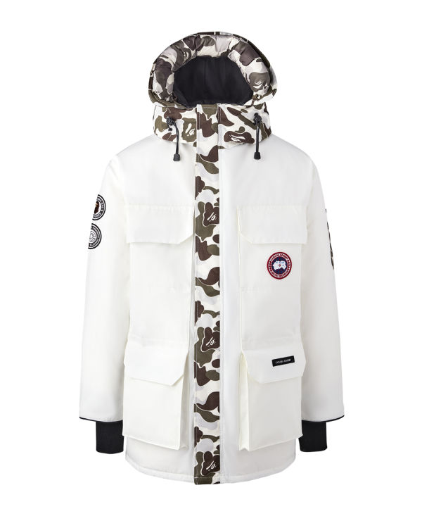 Parka Bape X Canada Goose X Concepts ABC Camo Expedition Blanche Homme | PCI-93915030