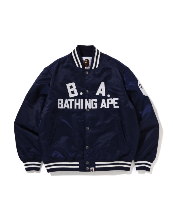 Vestes Bape B.A Nylon Varsity Bleu Homme | OQW-26931965