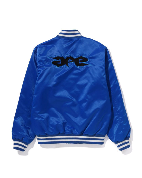 Vestes Bape Ape Relaxed Fit Nylon Varsity Bleu Homme | UGP-30410265