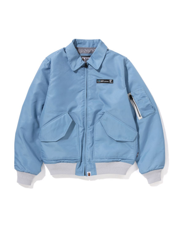 Vestes Bape Honeycomb Ripstop Bomber Bleu Clair Homme | YIN-99946193