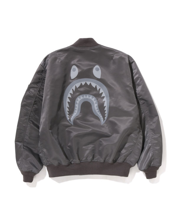 Manteaux Bape Shark Loose Fit MA-1 Argent Homme | WXC-32093697