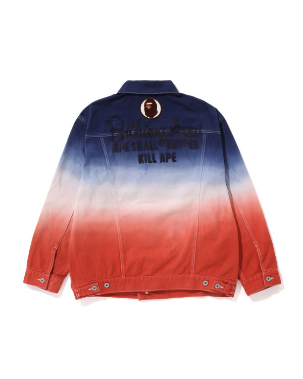 Vestes Bape Graduation Champion Loose Fit Denim Bleu Marine Blanche Rouge Homme | FGL-90294221