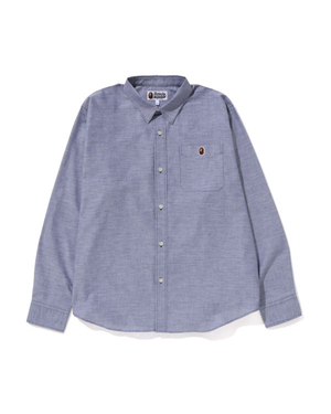 Chemises Bape Oxford relaxed fit Bleu Homme | TDM-42052088