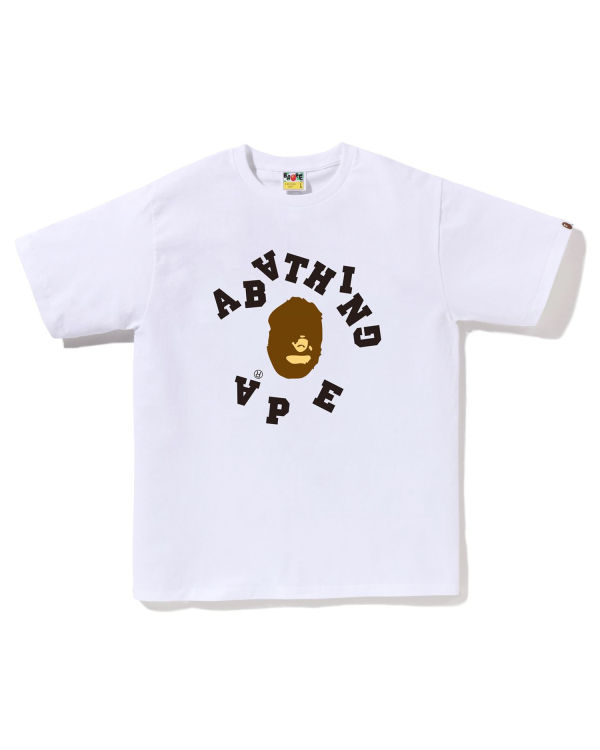 T Shirts Bape Broken College Blanche Homme | RBG-71389435