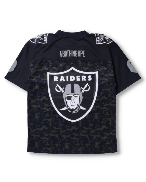 T Shirts Bape X M&N NFL Oakland Raiders Legacy Jersey Noir Homme | OFX-07481913