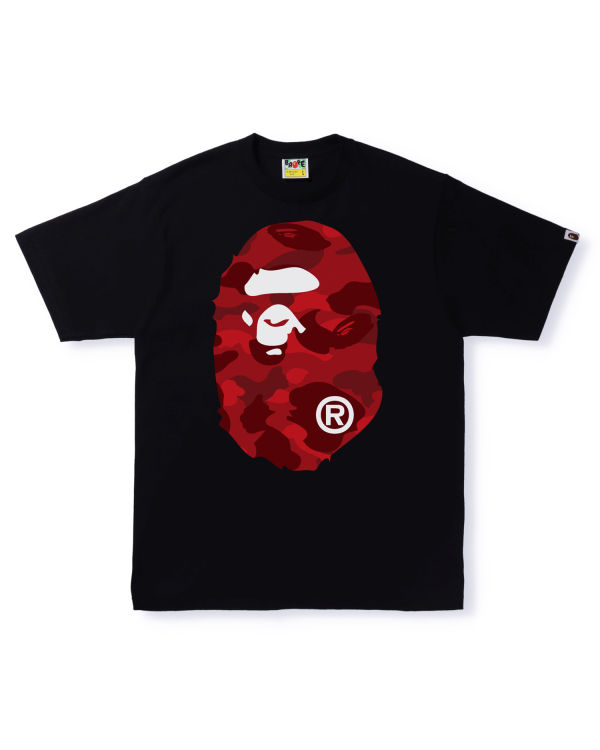 T Shirts Bape Color Camo Big Ape Head Noir Homme | WTS-65759803