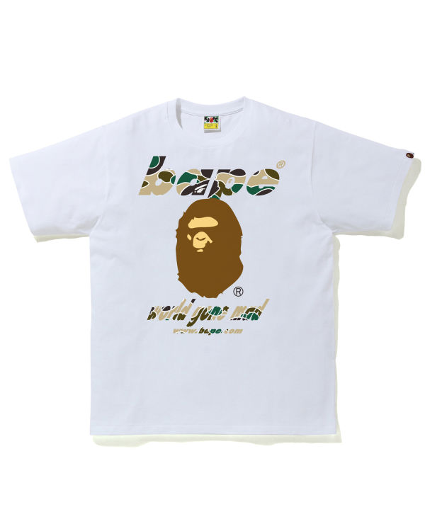 T Shirts Bape STA Camo WGM Ape Head Blanche Homme | XLM-15486060