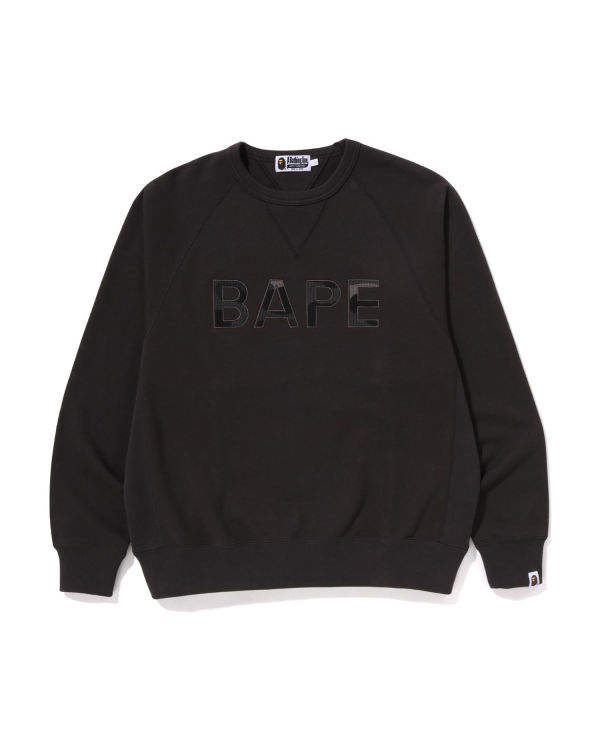 Sweats Bape Patch Relaxed Fit Crewneck Grise Foncé Homme | RCU-03451943