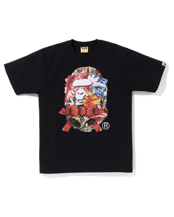 T Shirts Bape Christmas Ape Head Noir Homme | IDW-62127472