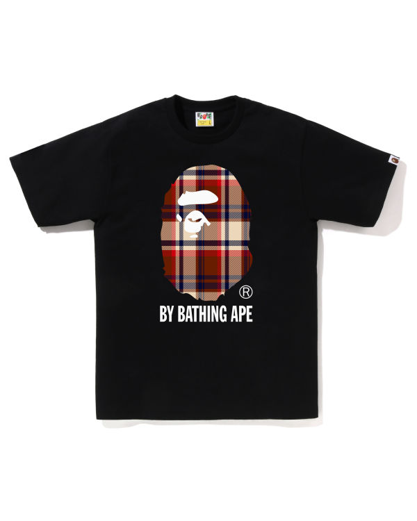 T Shirts Bape Check By Bathing Ape Noir Homme | GIP-77198732