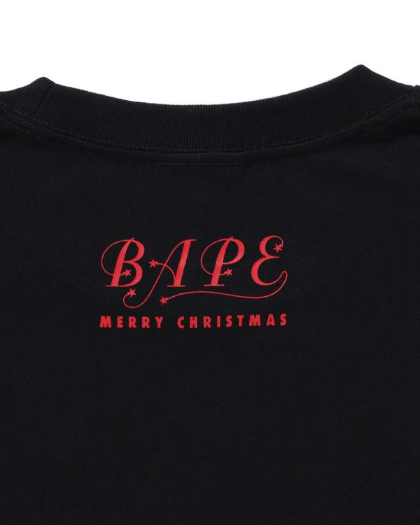 T Shirts Bape Christmas Ape Head Noir Homme | IDW-62127472