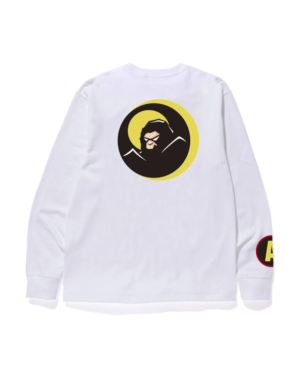 T Shirts Bape Shadow L/S Blanche Homme | BYC-89472108