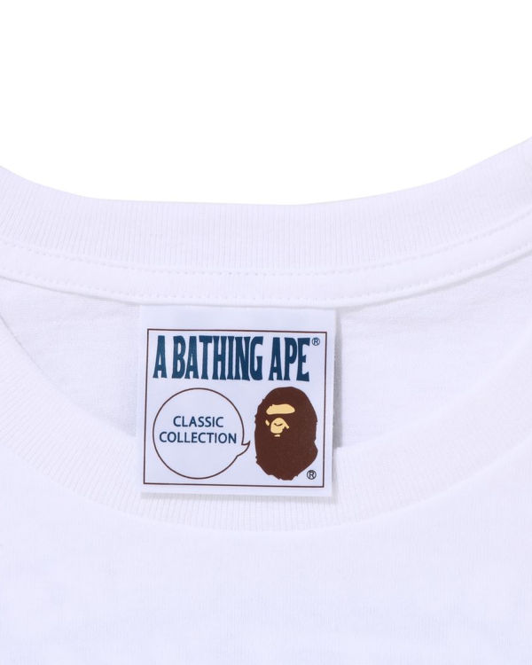 T Shirts Bape Shadow L/S Blanche Homme | BYC-89472108