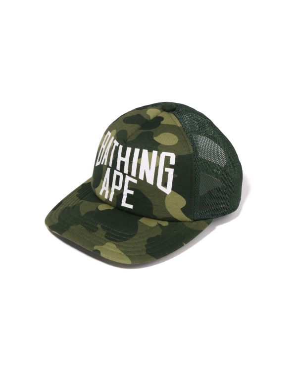 Casquettes Bape Color Camo NYC Logo Mesh Vert Homme | XQE-77316430