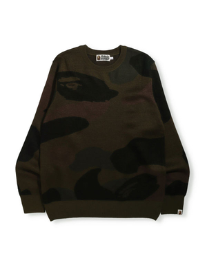 Knitwear Bape Giant 1st Camo Larges Fit Vert Homme | KTU-06759206