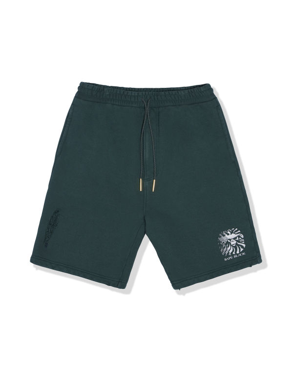 Shorts Bape Distressed logo Vert Foncé Homme | ALG-47651937