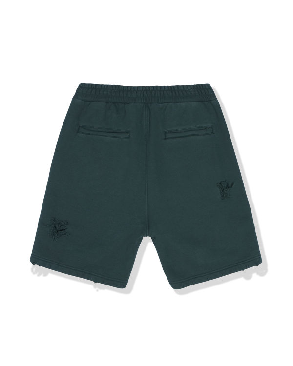 Shorts Bape Distressed logo Vert Foncé Homme | ALG-47651937