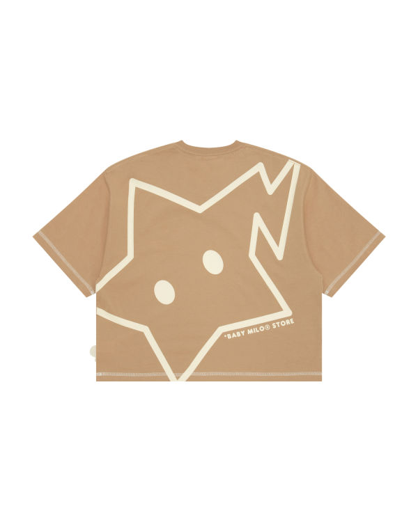 T Shirts Bape Logo crop fit Beige Femme | SKU-46274896