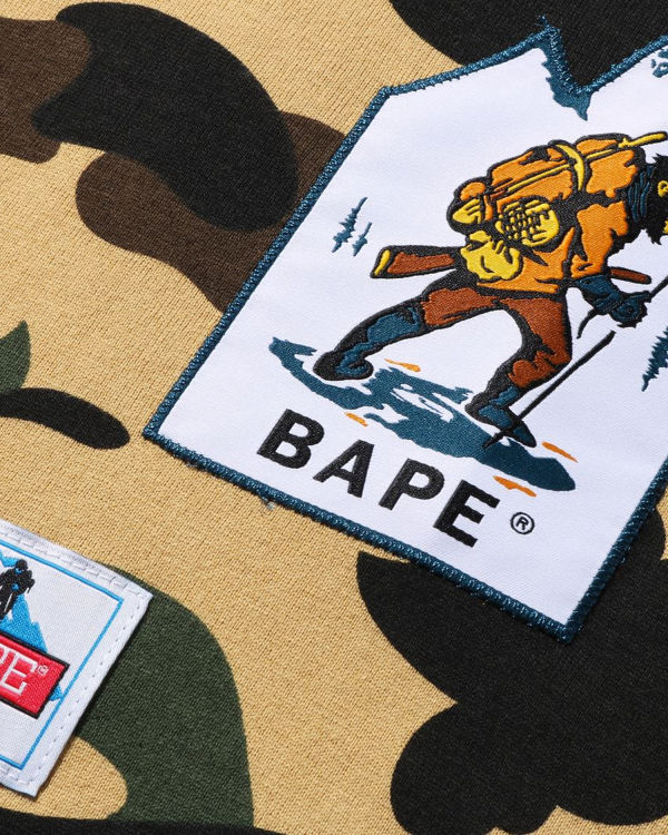 T Shirts Bape Multi Label 1st Camo L/S Jaune Femme | KBV-04101888