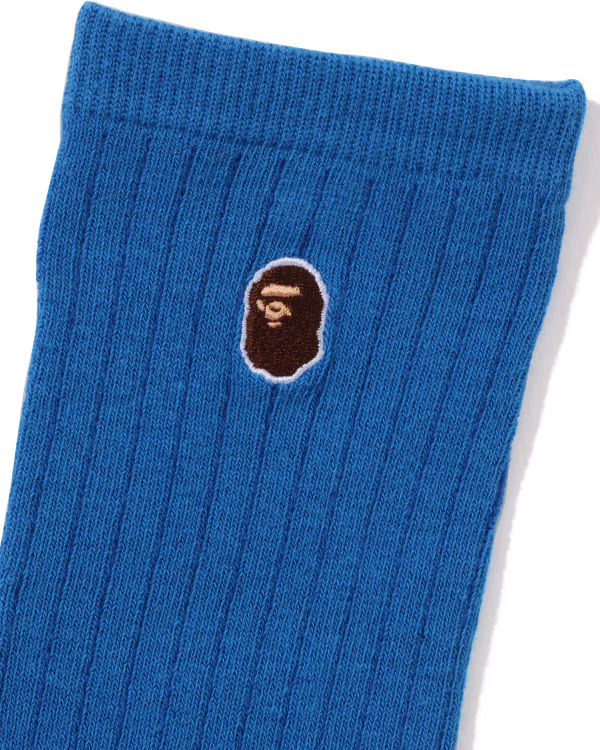 Chaussettes Bape Ape Head One Point Bleu Royal Bleu Femme | FIY-84933188