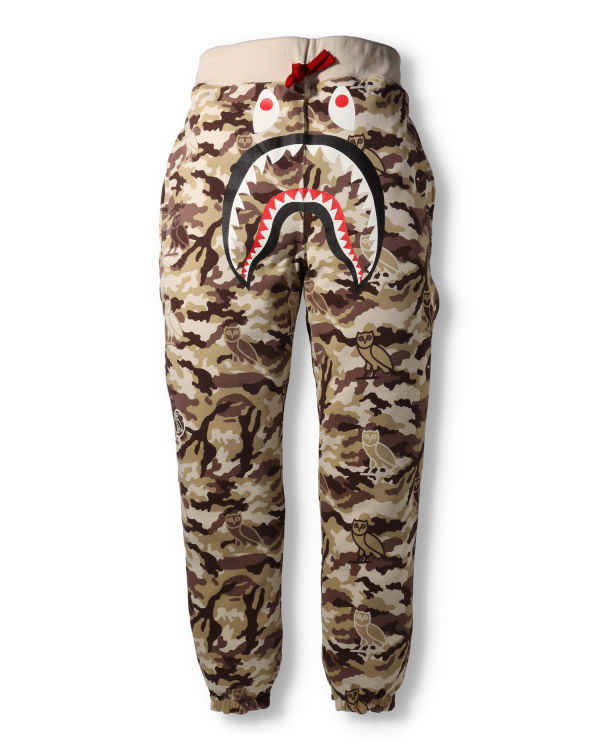 Jogging Bape X OVO Woodland Camo Shark Reversible Rouge Clair Homme | UKG-78588129