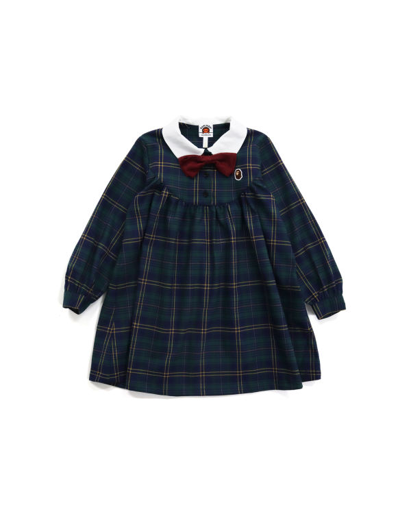 Peignoir Bape Check Ribbon Onepiece Vert Foncé Enfant | LIE-62613605