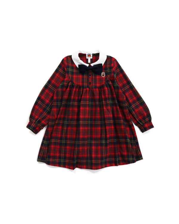 Peignoir Bape Check Ribbon Onepiece Rouge Clair Enfant | NWY-77475031