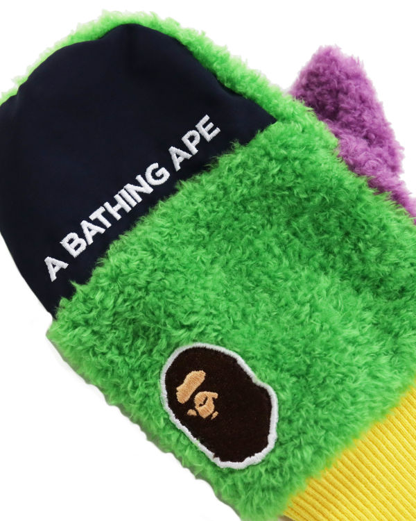 Gants Bape Multi Boa Ape Head Mittens Vert Enfant | UAI-01537403