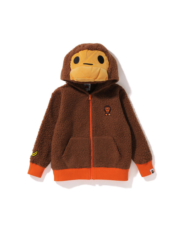 Vestes Bape Milo Boa Plush Marron Enfant | ILW-50520309