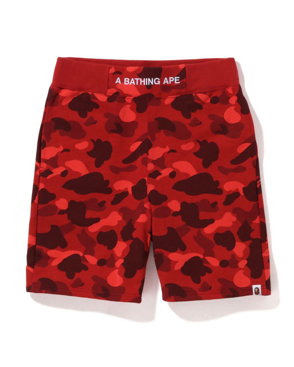 Shorts Bape Color Camo Rouge Clair Homme | JRI-09861952