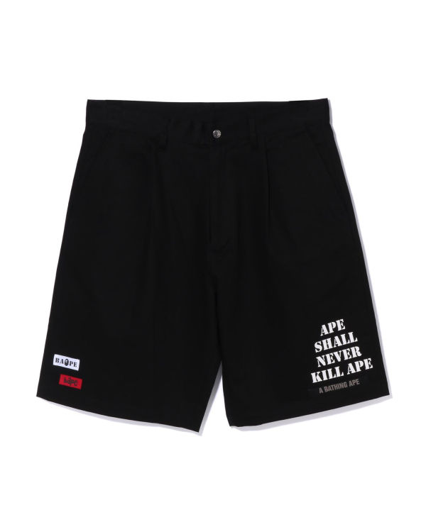 Shorts Bape Multi Motif Cuir Pocket Chino Noir Homme | ABU-17437108