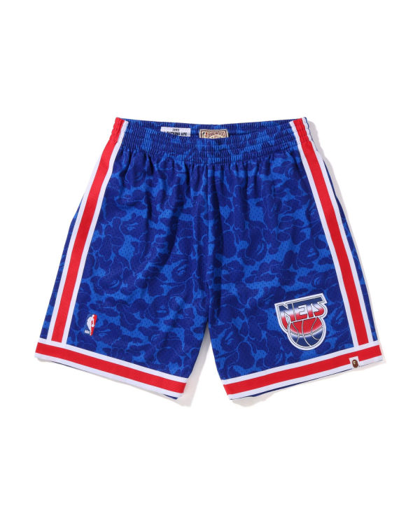 Shorts Bape X M&N Brooklyn Nets Jersey Bleu Homme | TQS-74456642