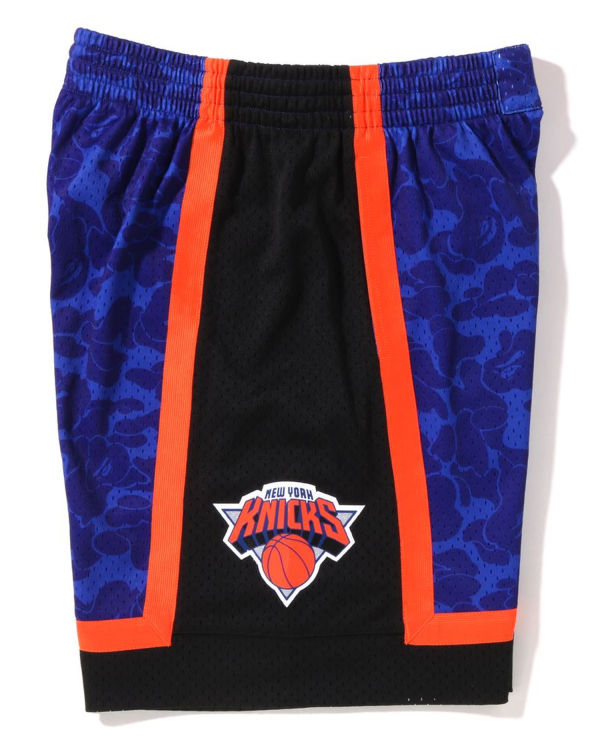 Shorts Bape X M&N New York Knicks Jersey Bleu Homme | LAZ-05806128