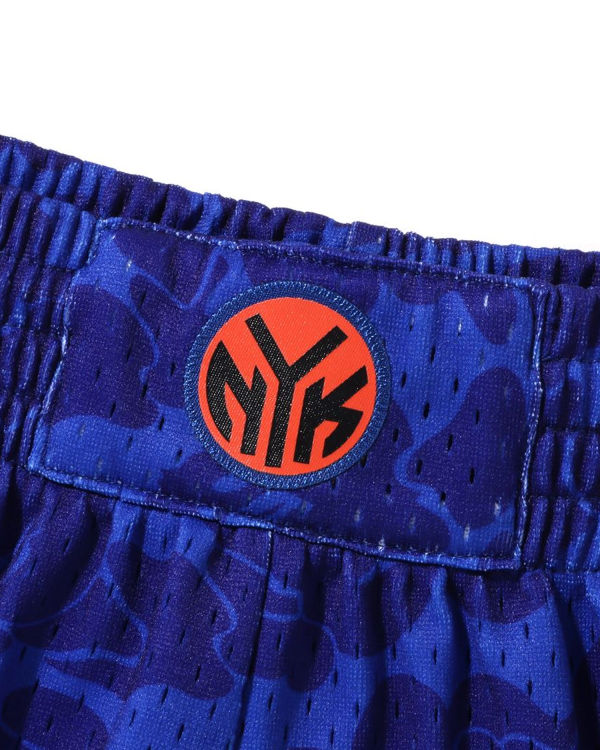 Shorts Bape X M&N New York Knicks Jersey Bleu Homme | LAZ-05806128