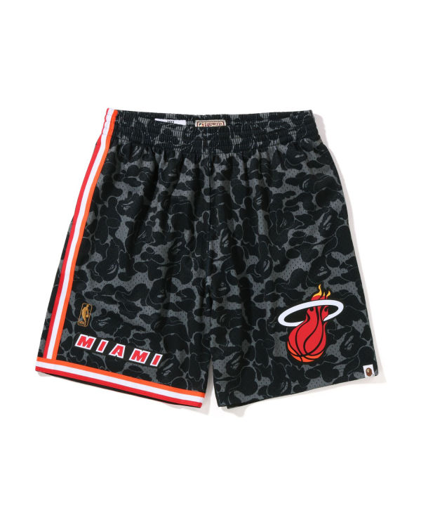 Shorts Bape X M&N Miami Heat Jersey Noir Homme | QDF-22310703