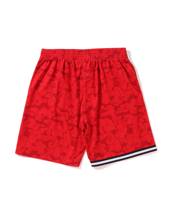 Shorts Bape X M&N Miami Heat Jersey Rouge Clair Homme | DUD-35849394