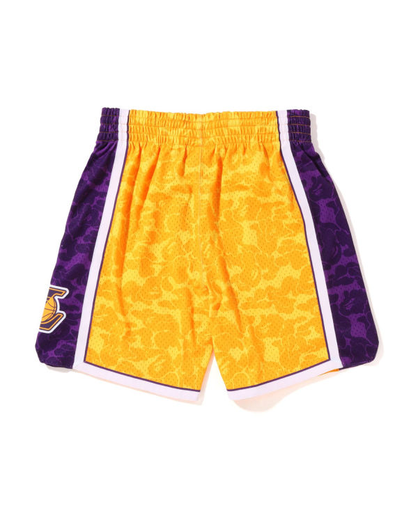 Shorts Bape X M&N Los Angeles Lakers Jersey Jaune Homme | DOX-64576022