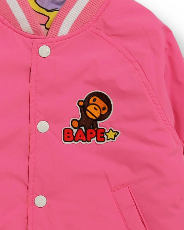 Vestes Bape STA Camo Milo Reversible Rose Enfant | HIA-67021674