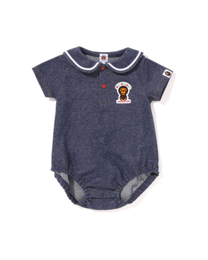 Body Bape Milo Jersey Denim Sailor Collar Bleu Enfant | HTR-89244564