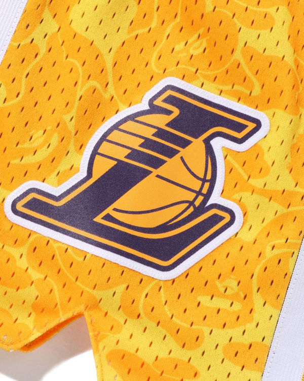 Shorts Bape X M&N Los Angeles Lakers Jersey Violette Homme | AEM-43796475