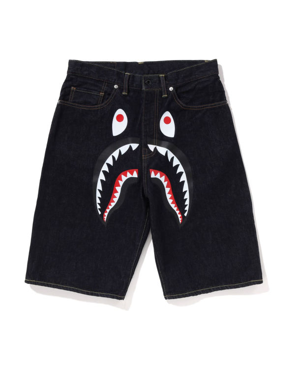 Shorts Bape Shark Denim Bleu Homme | KCS-77180564