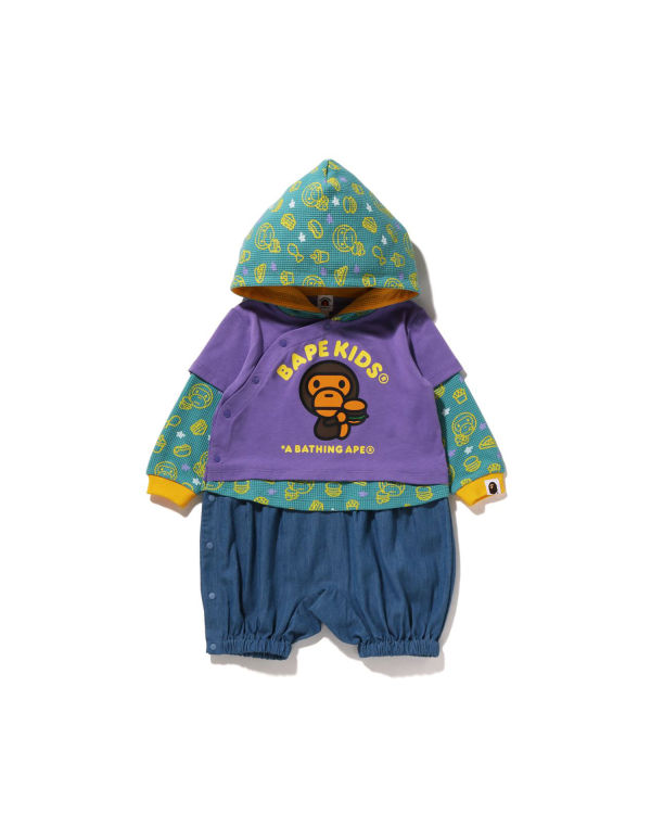 Body Bape Milo Junk Aliments Layered Romper Violette Enfant | PDG-40640298