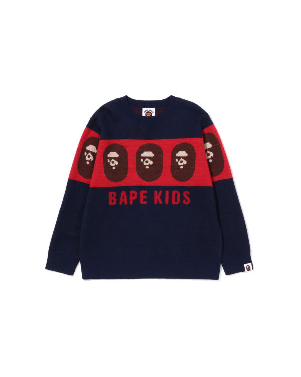 Knitwear Bape Ape Head Bleu Marine Bleu Enfant | OFY-25571999