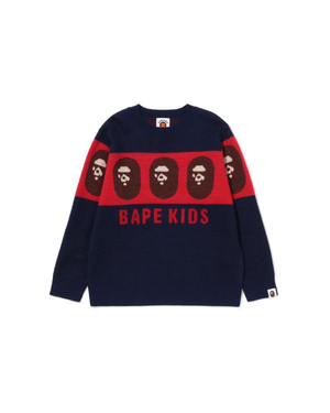 Knitwear Bape Ape Head Bleu Marine Bleu Enfant | OFY-25571999