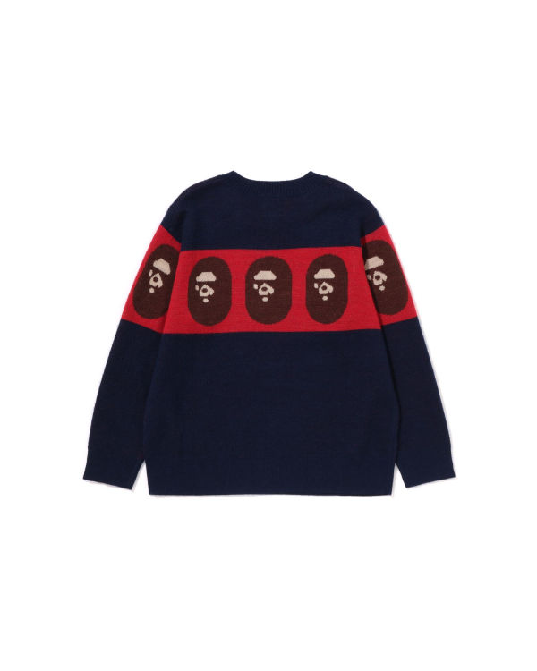 Knitwear Bape Ape Head Bleu Marine Bleu Enfant | OFY-25571999